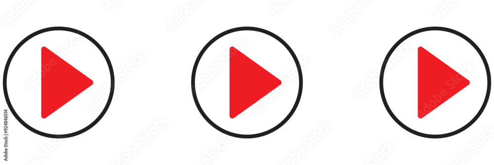 Youtube icon collection. Youtube logo and inscription set. Realistic ...