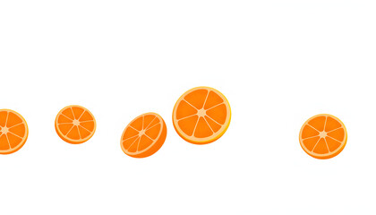 orange isolated with white highlights, png