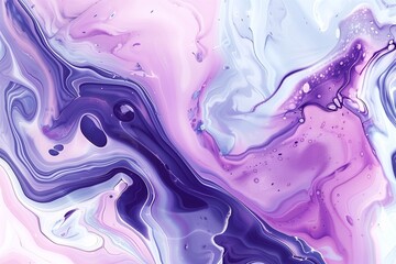 Wall Mural - Liquid acrylic marble texture. Hand drawn fluid illustration, abstract background.