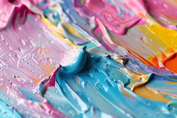 Wall Mural - Mix of thick fresh paint