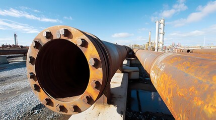 A large pipe with a gauge on it. The gauge is showing a reading of 0. The pipe is yellow and blue