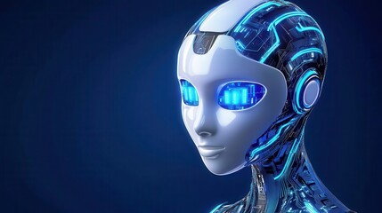 Technological evolution flat design, front view, AI development, animation, vivid