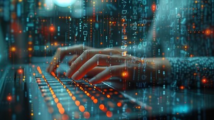 Poster - digital code typing