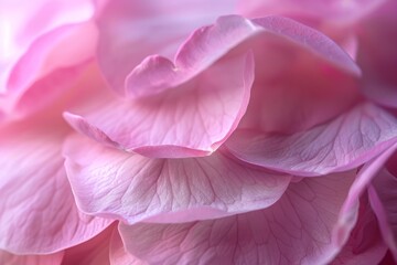 Wall Mural - Soft and romantic pink rose petals creating a gentle and elegant texture