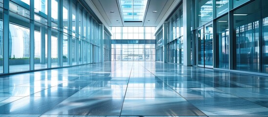 Aufkleber - Modern office building with an empty floor offers ample opportunity for a copy space image