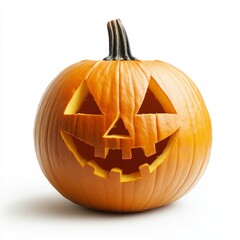 An isolated Halloween pumpkin jack o lantern with a transparent background