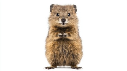 Wall Mural - Cute Australian quokka isolated on transparent background