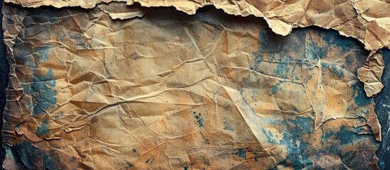Aufkleber - A weathered paper with aged edges is shown in the copy space image