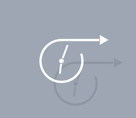 Fototapete - Vector icon of white color with shadow on gray background