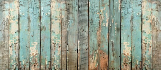 Aufkleber - Tiled background featuring a worn wooden texture with a peeled and faded appearance suitable for use as a copy space image