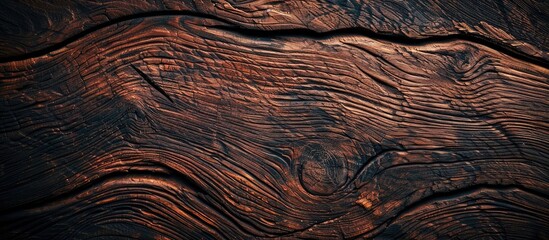 Poster - Unique wood grains in brown wooden planks create an abstract background with captivating textures perfect for a copy space image