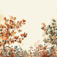 Wall Mural - autumn leaves frame