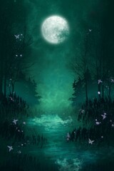Wall Mural - moon and clouds