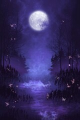 Wall Mural - moon and clouds
