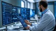 © PerfectPix - A healthcare professional reviewing chronic care data from multiple patients on a telemedicine platform