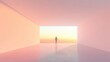 © SynthArt BWG - A man stands in a large, empty room with a pink wall