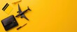 © AIPalette - A Model Of An Airplane And A Credit Card Mock-Up On A Yellow Background