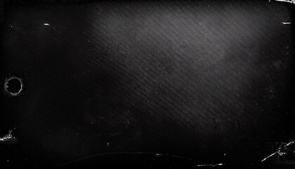 Fototapete - Grungy Black Texture with Subtle Scratches Light Gradient, Design Project Gritty Raw Visual Element. Banner Poster Background Wallpaper With Copy Space