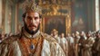 © GoodandEvil - Noble king wearing a crown in lavish medieval court