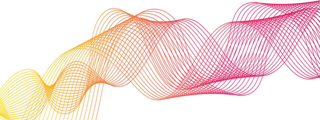 Poster - abstract smooth wave round lines design background layout. glowing frequency sound wave with motion 