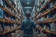 © Faustudio - Man with tablet in warehouse.