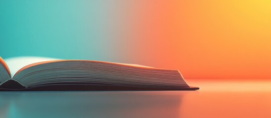 Poster - Book edges with specific focus. with copy space image. Place for adding text or design