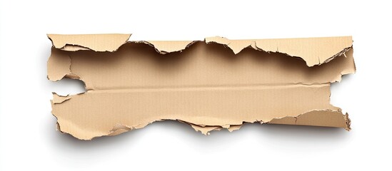 Poster - Torn cardboard from packaging isolated on a white background with copy space