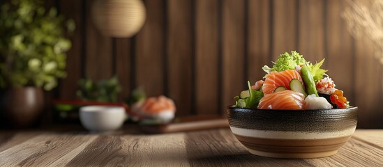 Aufkleber - Japanese gourmet specialty from Nagoya Hitsumabushi. with copy space image. Place for adding text or design