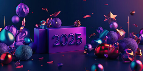 Wall Mural - 2025 new year