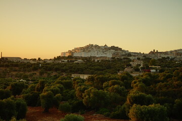 Wall Mural - Ostuni village during a summer sunrise, Puglia, Italy