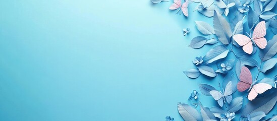 Aufkleber - Plain blue background Horizontal banner featuring copy space