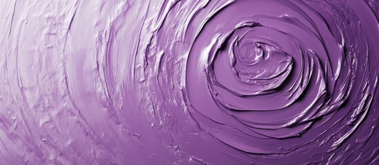 Leinwandbilder - Metallic surface featuring a circular pattern in violet lilac paint Textured background design. with copy space image. Place for adding text or design
