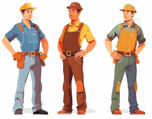 Wall Mural - Worker Uniform labor day