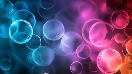 Poster - abstract colorful bubble background - abstract background with colorful overlapping circles, symboli