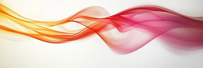 Poster - abstract swirling colors: orange and pink flowing design - abstract image of orange and pink flowing
