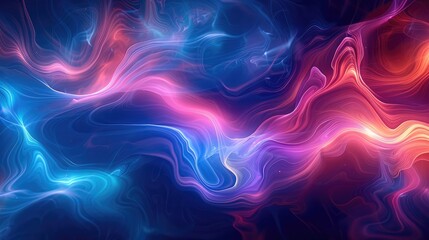 An electrifying abstract background with swirling shades of neon green, electric blue, and purple in fluid gradients. The colors blend dynamically. Generative AI.