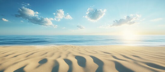 Poster - design on the sands. with copy space image. Place for adding text or design