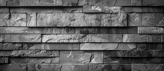 Poster - Gray seamless stone wall textured background featuring gray spots Concrete fence Empty studio background with concrete texture. with copy space image. Place for adding text or design