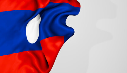 Wall Mural - Laos flag Waving 3d illustration image