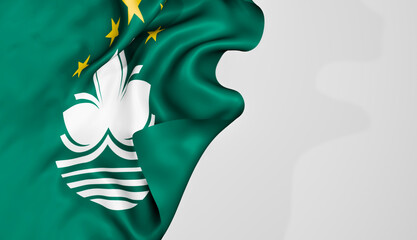 Wall Mural - Macao flag Waving 3d illustration image