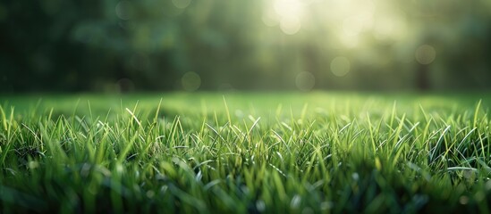 Canvas Print - Close up image of lush green grass with copy space for text