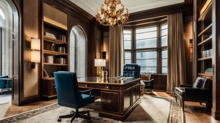 luxury working room in executive office