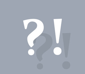 Fototapete - Vector icon of white color with shadow on gray background