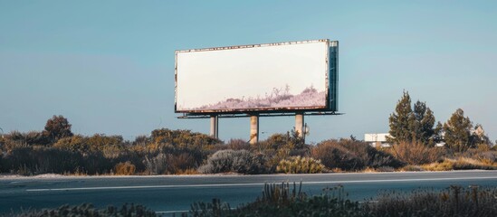 Poster - A billboard with empty space for displaying advertisements or a billboard with a copy space image for outdoor advertising