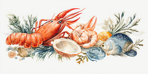 Sticker - Graphic Resources for seafood