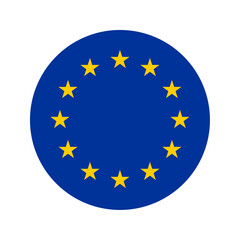 Wall Mural - Round europe flag icon