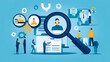 © Ekaterina - Magnifying glass highlighting a business professional among a crowd, symbolizing the recruitment process in human resource management for finding the ideal employee