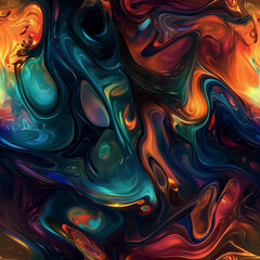 Wall Mural - abstract background with a fire