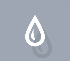 Fototapete - Vector icon of white color with shadow on gray background