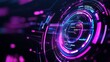 © jittam - A vibrant digital abstract featuring glowing circles and lines in purple and blue tones, ideal for tech and futuristic themes.